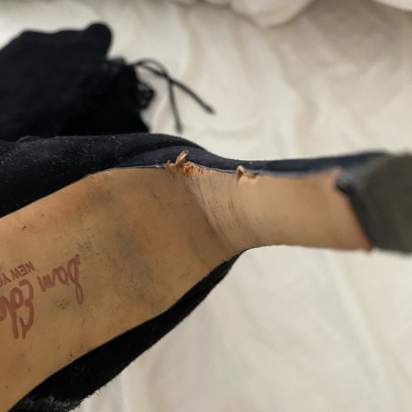 Black suede thigh high boots - Picture 3 of 7